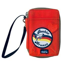 Kavu Red Tan Wallet/Wristlet Size Large